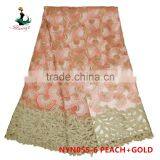 Haniye 2016 Wholesale African Tulle Lace Fabrics/net Lace Fabrics for Party/NYN55 thumbnail-6