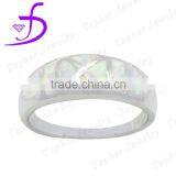 Wholesale Synthetic Opal Rings Unisex Wirte Opal Ring thumbnail-1
