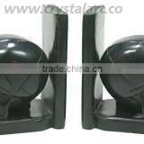 Black Jade Agate Carved Skull Bookend Shape thumbnail-1