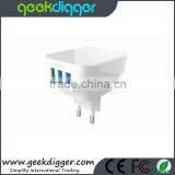 DL-AC65-UK-Micro UK Plug Travel Charger With Micro Cable 3USB Ports