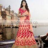 Girlish Peach Gota Net Lehenga Choli/Online Shopping Lehenga Choli thumbnail-1