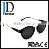 Customized High Quality Round Acetate Mixed Metal Polarized Mirror Sunglasses for Men thumbnail-5