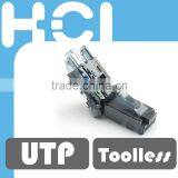 Toolless Angle Adjustable RJ45 UTP Modular Plug for Cat6A Cable