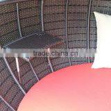 Special Design Rattan Furniture Rotatable Black Apple Sunbed thumbnail-5