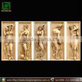 Stone Carved Lady Wall Relief Sculpture thumbnail-1