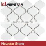 Grade First Quality Spanish Marble Crema Marfil Polished Lantern Shaped Mosaic Tiles thumbnail-3