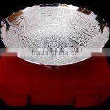Indian Wedding Return Gift Item Beautiful Silver Plated Brass Tray thumbnail-2