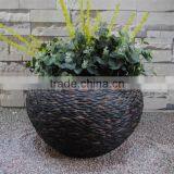 Different Style Home Garden Handmade Black Stone Molds Garden Resin Flower Pot thumbnail-6