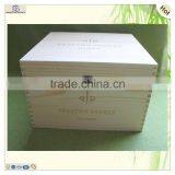 Unfinished Hinged Fixing Support 6 Bottles Wooden Wine Case thumbnail-1