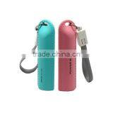 Original Design Leather Effect Keychain 2600mah Customized Power Bank thumbnail-4