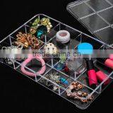 12&18 Lattices With Cover Clear Plastic Sundries Storage Box Jewelry Box