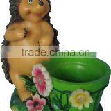 Decorative Hedgehog Polyresin Flower Planter Garden Pot thumbnail-1