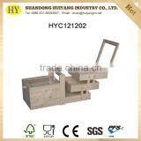 Unfinished Cheap Folding Wooden Sewing Box thumbnail-1