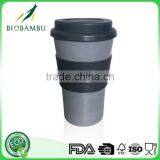 Pretty Design Degradable Wholesale Bamboo Fiber Coffee Cup With Silicone Lip and Sleeve thumbnail-3