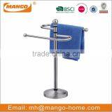 Wall Mounted Dual Tier Chrome Plating Metal Bathroom Rack thumbnail-3