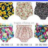 Bowknot Ruffle High Waist Florals Cotton Bloomers for Kids thumbnail-5