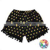 HOT PINK Baby Ruffle Pom Pom Shorts Kids Cotton High Waist Icing Shorts Cargo For 2 YEARS OLD Baby Girls Shorts thumbnail-2