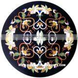 Round Marble Inlay Table Top Marble Inlay Coffee Table Top thumbnail-1