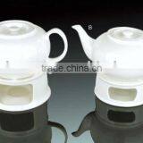 Fine Bone China White Ceramic Coffee and Tea Pot thumbnail-1