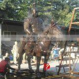 Large Metal Soldier Riding Horse Sculpture thumbnail-1