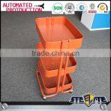 4 Wheels Kitchen Trolley Designs With Rack Storage Basket thumbnail-3