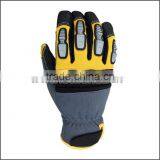 Soft Goatskin Leather Mechanic Working Gloves for Heavy Construction thumbnail-3