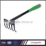 Mini Garden Lawn Rake With Plastic Handle thumbnail-1