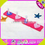 Wholesale Eco-friendly Wooden Kids Coat Hook Convenience Wooden Kids Coat Hook High Quality Wooden Kids Coat Hook W09B021 thumbnail-4