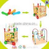 Оптовая многофункциональная деревянная детская тележка - лучший подарок для детей. Деревянная детская тележка - один из самых продаваемых товаров. Деревянный ходунок W16E041 thumbnail-5