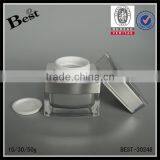 Hot Products 15g 30g 50g Square Cosmetic Acrylic Jar Cream Plastic Jar With Silver UV Top China Suppliers thumbnail-1
