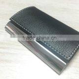 Promotion Leather&Metal Business Card Holder/High Quality PU&Metal Business NameCard Case thumbnail-2