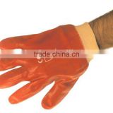 10" Cuff PVC Gloves, Knit Wrist Glove