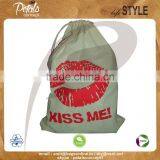 OEm Welcome Custom Logo and Size Cotton Drawstring Shopping Bag for Shopping and Portable thumbnail-1