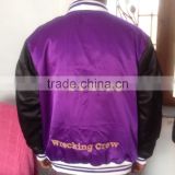 satin purple baseball varsity jackets