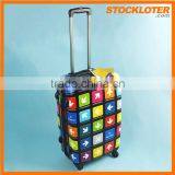 150704a Bags Leopard Print Trolley Luggage ABS Luggage Stock