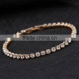 Wholesale Round Silver Plating Lady Crystal Bracelet thumbnail-2