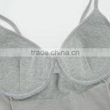 OEM/ODM Service Sexy Women Adjustable Strap Built In Bra Tank Tops Body Underwear For Sleeveless thumbnail-4