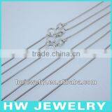 Sterling Silver Snake Round Chain 0.8mm thumbnail-1
