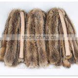 Factory Direct Sales of Real Natural a Raccoon Fur Collar Both Men and Women's Fashion Raccoon Collar 80*14 cm thumbnail-2
