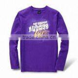 Men's T-shirt With Round Neck and Long Sleeve, Made of 100% Cotton, Printed With 2 Color Design thumbnail-1