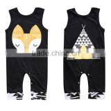 S17525A Newborn Cotton Baby Boy Sleeveless Romper Cute Animals Clothes Baby Jumpsuit thumbnail-1