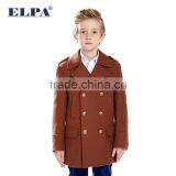 ELPA 2016 Latest Design Winter Wool Coat Dark Blue Boys Wool Overcoat With Elbow Patches thumbnail-6
