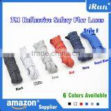 Elegant Flat Laces For Sneakers - 9mm Flat Yeezy Laces With 3M Reflective Fibers - With Plastic Tips Customized thumbnail-1