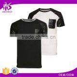 Guangzhou Shandao Men 180g 95% Cotton 5% Spandex Summer With Pocket O-Neck Short Leather Sleeve Tshirt thumbnail-1