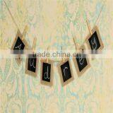 BURLAP & BLACK CHALKBOARD Banner Great Photo Prop Wedding Engagement Baby thumbnail-3