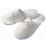 High end 100% cotton closed toe hotel terry towel disposable slipper