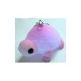 Customized Design Gifts Tortoise Shaped PVC Material, Color Change LED Flashing Keychain