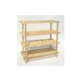 4 Layer Dark Espresso Shoes Wooden Display Stands For Bathroom thumbnail-1