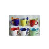 Sell Dolomite Coffee Cup With Teaspoon S/6 thumbnail-1