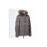 Khaki Lightweight Goose Down Jacket Fur Hood Down Jacket S / M / L / XL / XXL thumbnail-1